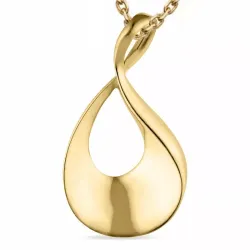 Tropfen Halskette aus vergoldetem Sterlingsilber und Anhänger aus 9 Karat Gold - Gold Collection