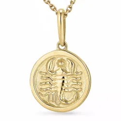 sternzeich skorpion Halskette aus vergoldetem Sterlingsilber und Anhänger aus 9 Karat Gold - Gold Collection