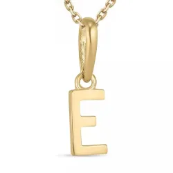 buchstab e Halskette aus vergoldetem Sterlingsilber und Anhänger aus 9 Karat Gold - My Letter