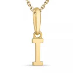 buchstab i Halskette aus vergoldetem Sterlingsilber und Anhänger aus 9 Karat Gold - My Letter