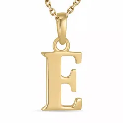 buchstab e Halskette aus vergoldetem Sterlingsilber und Anhänger aus 9 Karat Gold - My Letter