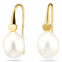 Herz Ohrringe in 14 Karat Gold mit  - Gold Collection