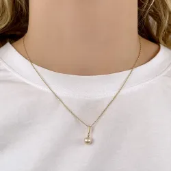 weißem Perle Anhänger aus 14 Karat Gold - Gold Collection