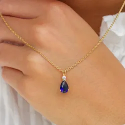 Tropfen Anhänger aus 14 Karat Gold - Gold Collection