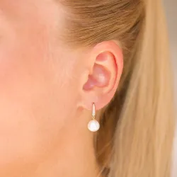 Perle Ohrringe in 14 Karat Gold mit Zirkon - Gold Collection