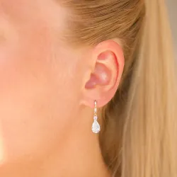 tropfenförmiger Ohrringe in 14 Karat Gold mit Zirkon - Gold Collection