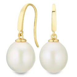 9-9,5 mm Perle Ohrringe in 14 Karat Gold - Gold Collection