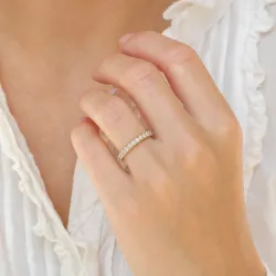 Brillant Memoirering in 14 Karat Gold 0,49 ct