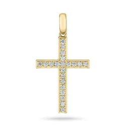 Kreuz Diamant Anhänger in 14 karat Gold 0,251 ct