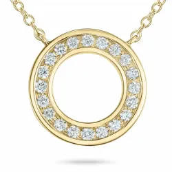 45 cm Halskette mit Anhänger aus 14 Karat Gold 0,20 ct