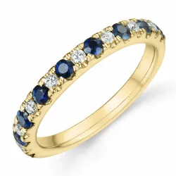 Saphir Diamantring in 14 Karat Gold 0,128 ct 0,513 ct