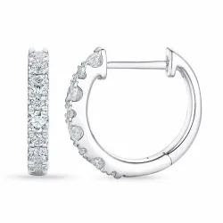 Diamant Kreole in 14 Karat Weißgold mit Diamant