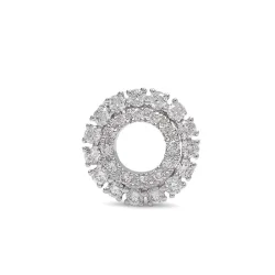 Runder Diamant Weißgold Anhänger in 14 karat Weißgold 0,26 ct