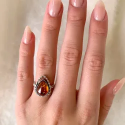 Tropfen Ring aus Silber