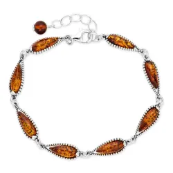 Bernstein Armband aus Silber