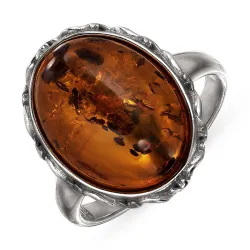 Bernstein Ring aus Silber