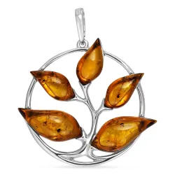 Bernstein Anhänger aus Silber