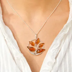 Bernstein Anhänger aus Silber