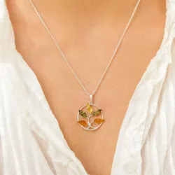 Bernstein Anhänger aus Silber