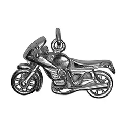 Motorrad Anhänger aus rhodiniertem Silber