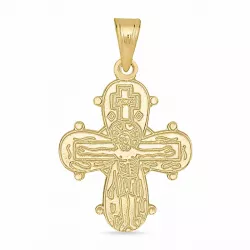 18 x 24 mm Dagmar-Kreuz mit Vater Unser aus 14 Karat Gold