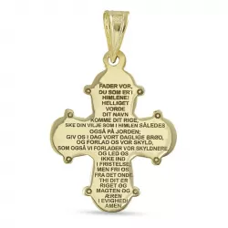 18 x 24 mm Dagmar-Kreuz mit Vater Unser aus 14 Karat Gold