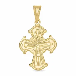 15 x 27 mm Dagmarkreuz aus vergoldetem Sterlingsilber - Amoré