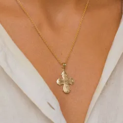 18 x 30 mm Dagmarkreuz aus 14 Karat Gold - Amoré