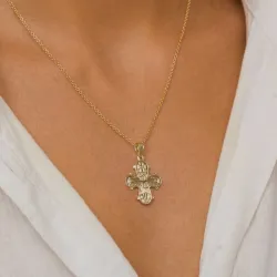 19 x 30 mm Dagmarkreuz aus 8 Karat Gold - Amoré