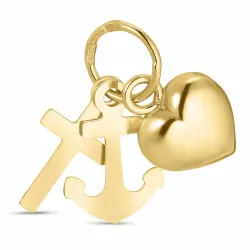Glaube-Hoffnung-Liebe Anhänger aus 8 Karat Gold - Amoré