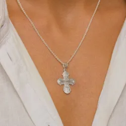 18 x 30 mm Dagmarkreuz aus Silber - Amoré