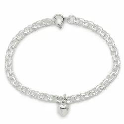 Herz Kinderarmband aus Silber und Herzförmiger Anhänger aus Silber
