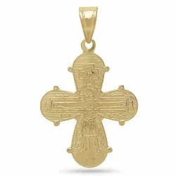 18 x 30 mm Dagmarkreuz aus vergoldetem Sterlingsilber - Amoré