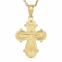 Dagmarkreuz Halskette aus vergoldetem Sterlingsilber und Anhänger aus 8 Karat Gold - Amoré
