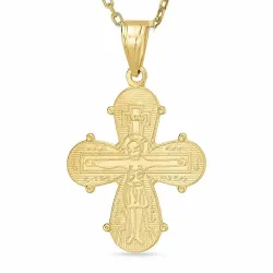 Dagmarkreuz Halskette aus vergoldetem Sterlingsilber und Anhänger aus 8 Karat Gold - Amoré
