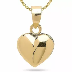 10 x 16 mm Anhänger mit Halskette aus vergoldetem Sterlingsilber und Anhänger aus 14 Karat Gold - Amoré