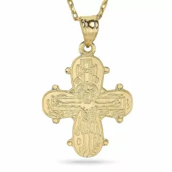 Dagmar-Kreuz mit Vater Unser Halskette mit Anhänger aus vergoldetem Sterlingsilber - Amoré
