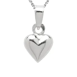 Herz Halskette aus Silber und Anhänger aus Silber - Amoré