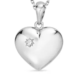 Herz Halskette aus Silber und Anhänger aus Silber - Amoré