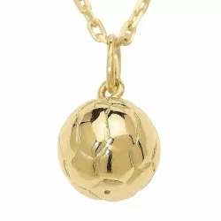 Fußball Halskette aus vergoldetem Sterlingsilber und Anhänger aus 8 Karat Gold - Gold Collection