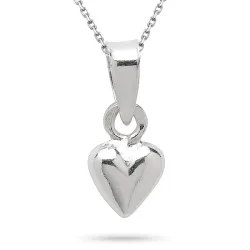 Herz Halskette aus Silber und Anhänger aus Silber - Amoré