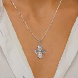 Dagmarkreuz Halskette aus Silber und Anhänger aus Silber - Amoré