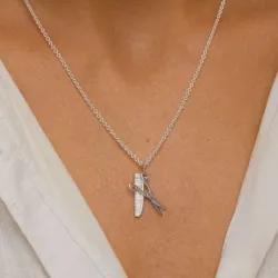 Kamm und Schere Halskette aus Silber und Anhänger aus Silber