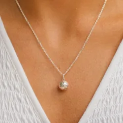 Fußball Halskette aus Silber und Anhänger aus Silber