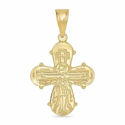 Dagmarkreuz Halskette aus vergoldetem Sterlingsilber und Anhänger aus 8 Karat Gold - Amoré