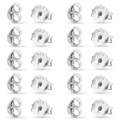 10 Paar Butterflys in Silber