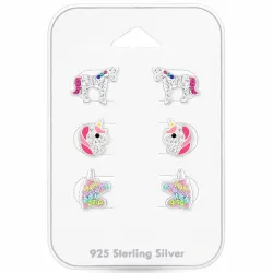 Einhorn Ohrringe in Silber - Little Ones