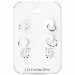 Einhorn Ohrringe in Silber - Little Ones