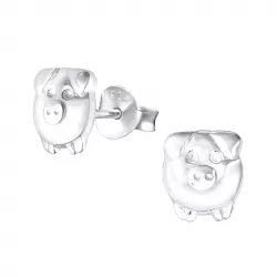 Schwein Ohrringe in Silber