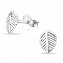 Kleinen Blatt Ohrringe in Silber